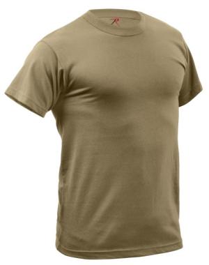 Rothco Quick Dry Moisture Wicking T-shirt, AR 670-1 Coyote Brown, S, 67947-AR670-1CoyoteBrown-S