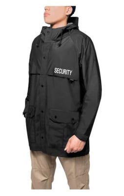 Rothco Security Nylon Rain Jacket - Black, 3XL, 2561-3XL