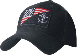 Rothco US Navy Anchor/Flag Low Profile Cap, Navy Blue, 10169-NavyBlue