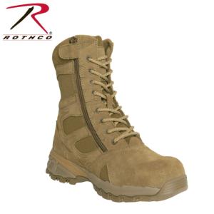 Rothco Forced Entry Composite Toe AR 670-1 w/Side Zip Tactical Boot - Mens, Coyote Brown, 11, Wide, 5764-11-Wide