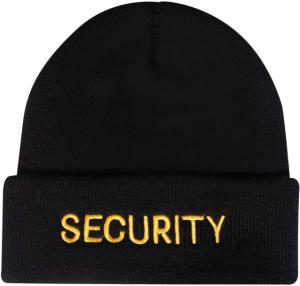 Rothco Embroidered Security Watch Cap, Black/Gold, One Size, 54420