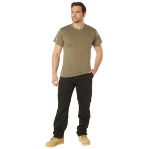 Rothco Pocket T-Shirt Collection Available In Cotton/Poly and Moisture Wicking Poly, AR 670-1 Coyote Brown, Medium, Cotton/Polyester, 36910-AR670-1CoyoteBrown-CottonPolyester-M