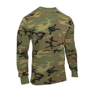 Rothco Long Sleeve Vintage T-Shirt - Woodland Camo, 3XL, 3738-3XL