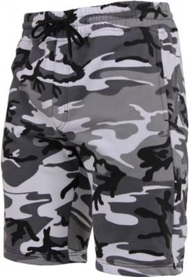 Rothco Camo Sweat Shorts, Men's, City Camo, Medium, 1720-029