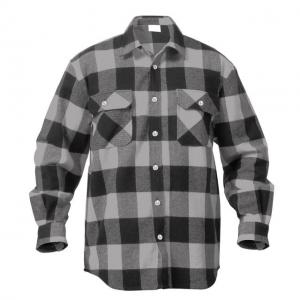 Rothco Extra Heavyweight Buffalo Plaid Flannel Shirts, Grey Plaid, 2XL, 4691-GreyPlaid-2XL
