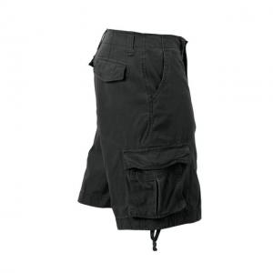Rothco Vintage Infantry Utility Shorts, Black, Small, 2552-Black-S