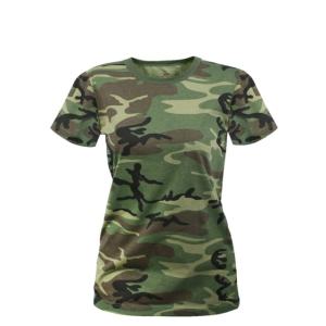 Rothco Long Length Camo T-Shirt - Women's, Woodland Camo, Medium, 5678-WoodlandCamo-M