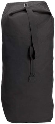 Rothco Heavyweight Top Load Canvas Duffle Bag, Black, 30x50, 3499-Black-30x50