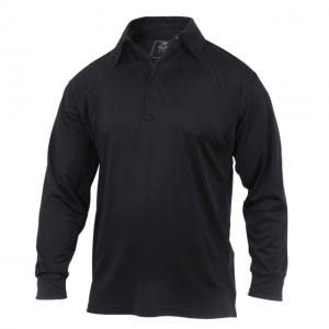 Rothco Long Sleeve Tactical Performance Polo, Black, 2XL, 3933-Black-2XL