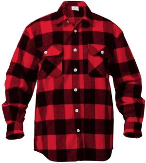Rothco Extra Heavyweight Buffalo Plaid Flannel Shirt - Mens, Red Plaid, 4XL, 4740-RedPlaid-4XL
