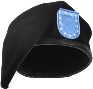 Rothco Inspection Ready Black Beret w/ Flash, Black, 7, 4919-7