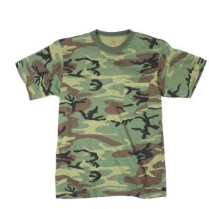 Rothco Woodland Camo T-Shirt w/ Pocket, 2XL, 6680-2XL