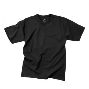 Rothco Solid Color 100% Cotton T-Shirt, Black, XL, 6989-Black-XL