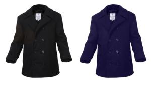 Rothco US Navy Type Pea Coat, Black, 5XL, 7472-Black-5XL
