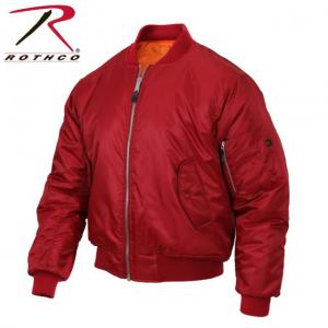 Rothco MA-1 Flight Jacket, Red, M, 7474-Red-M