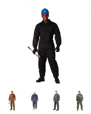Rothco Insulated Coveralls, Black, L, 9015-Black-L