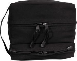 Rothco Canvas Dual Compartment Travel Kit, Black, 9126-Black
