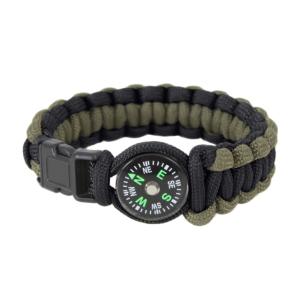 Rothco Paracord Compass Bracelet, Olive Drab/Black, 8, 999-OliveDrabBlack-8Inches 613902999008