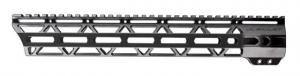 JL Billet Angled M-Lok Free-Float Handguard, AR15, 13 inch, Black, JLB-MLA-13-A