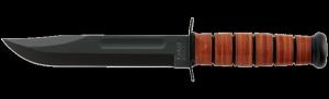 KA-BAR Knives Full Size KA-BAR Knives Knife, US Navy, Plain Edge, Lther Hndl, Brwn Lther Shth KB1225 