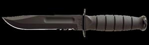 KA-BAR Short Fixed KA-BAR Knife, USA, Combo Edge, Kraton Hndl, Blk Nylon Sheath KB1259 