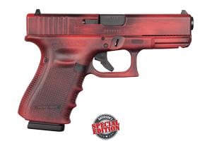 Glock 19 Gen 4 9mm 4in 15rd Battle Worn Red PG1950203CKBWRD