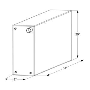 Icon Fresh Water Tank With 1/2in.Ftp And 1-1/4 Filler Wt2450, 54in x 9in x 20, 39 Gallon, 12450 628423124501