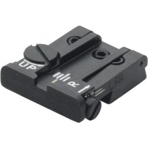 LPA TPU Adjustable Rear Black Serrated Sight Set For Ruger Cal22 Mark2, Black, TPU22RG07 630835751664