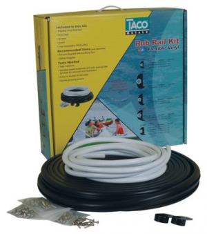 TACO Model V11-2423 Flexible Rub Rail Kit - Black w/Black Insert - 1-7/8H''x1-1/16''Wx50'L 1304020531305-1850736