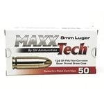 Maxxtech PTGB912B 9mm Brass 124 GR Full Metal Jacket 500rds 631661599574