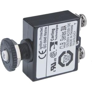 Blue Sea Systems Push Button Reset Only Screw Terminal Circuit Breaker - 30 Amps, 2136