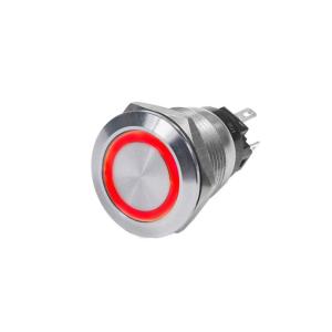 Blue Sea Systems 4162 SS Push Button Switch - Off-On - Red - 10A, 4162