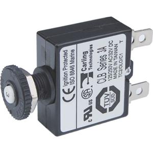 Blue Sea Systems Breaker, Push-to-Reset, Panel Mnt DC 3A, Black, 7050