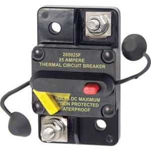Blue Sea Systems Breaker, 285, Surface Mnt, DC 25A, Black, 7180