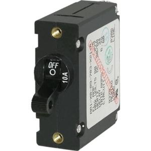 Blue Sea Systems Breaker, A, 1 Pole Blk-Toggle AC/DC 10A, Black, 7204