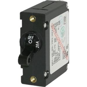 Blue Sea Systems Breaker, A, 1 Pole Blk-Toggle AC/DC 20A, Black, 7212 