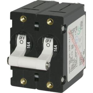Blue Sea Systems 7294 A-Series Double Pole Toggle - 16A - White, 7294