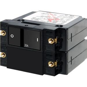 Blue Sea Systems 7413 A-Series Flat Rocker Circuit Breaker - Double Pole - 20A, 7413