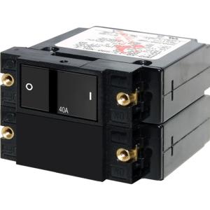 Blue Sea Systems 7416 A-Series Flat Rocker Circuit Breaker - Double Pole - 40A, 7416