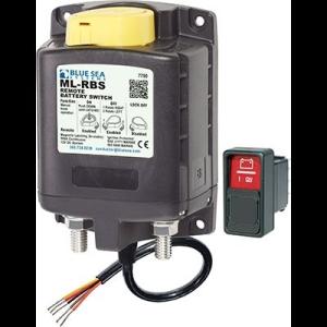 Blue Sea Systems Remote Batt Sw, 12VDC, Manual Back-Up, Black, 7700 