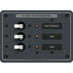 Blue Sea Systems 8025 DC 3 Position Breaker Panel - White Switches, 8025