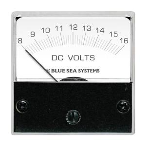 Blue Sea Systems 8028 DC Analog Micro Voltmeter - 2 Face, 8-16 Volts DC, 8028