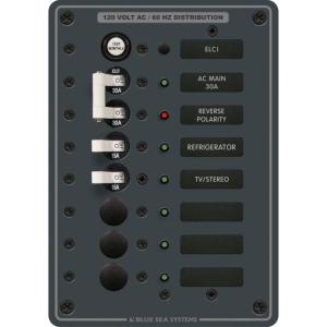Blue Sea Systems ELCI GFCI Panel AC 5 Position 8101, 8101