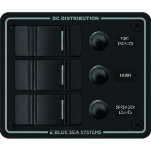Blue Sea Systems 8374 Water Resistant 3 Position - Black - Vertical Mount Panel, 8374