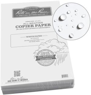Rite in the Rain Copier Paper, 20# Bond, 12x18, 500 Sheets, White, 201218 632281100171