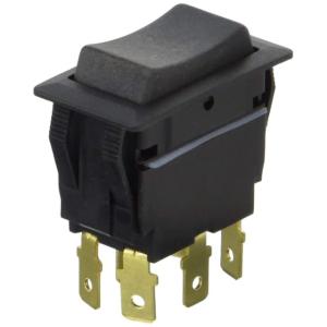 Cole Hersee Rocker Switch Non-Illuminated DPDT On-Off-On 6 Blade Sealed, 58027-07-BP