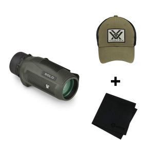 VORTEX Solo 8x36mm Monocular with Patch Logo Cap and Microfiber Cleaning Cloth 638126687418