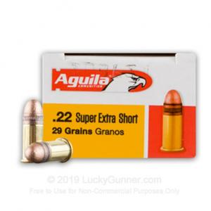 22 Short - 29 gr CPRN - Super Extra - High Velocity - Aguila - 50 Rounds 640420001135