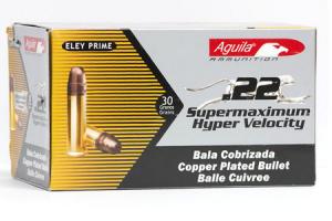 AGUILA 22LR 30 gr Copper Plated HP Brass Supermaximum Hyper Velocity 50/Box AG1B222297