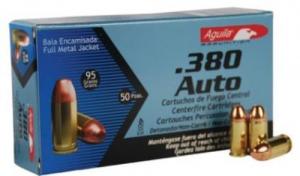 Aguila Ammunition .380 ACP 95GR FMJ 50Rds 1E802110